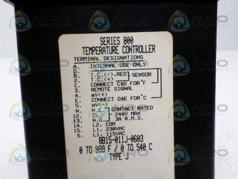 WATLOW 8B15-011J-0603 TEMPERATURE CONTROLLER NSNP