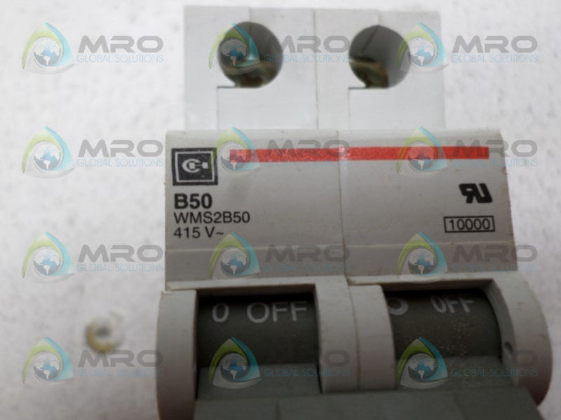 CUTLER HAMMER WMS2B50 CIRCUIT BREAKER 50A NSNP