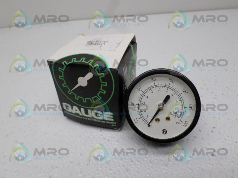 PRECISION GAUGE CP21316 0-160PSI NSMP