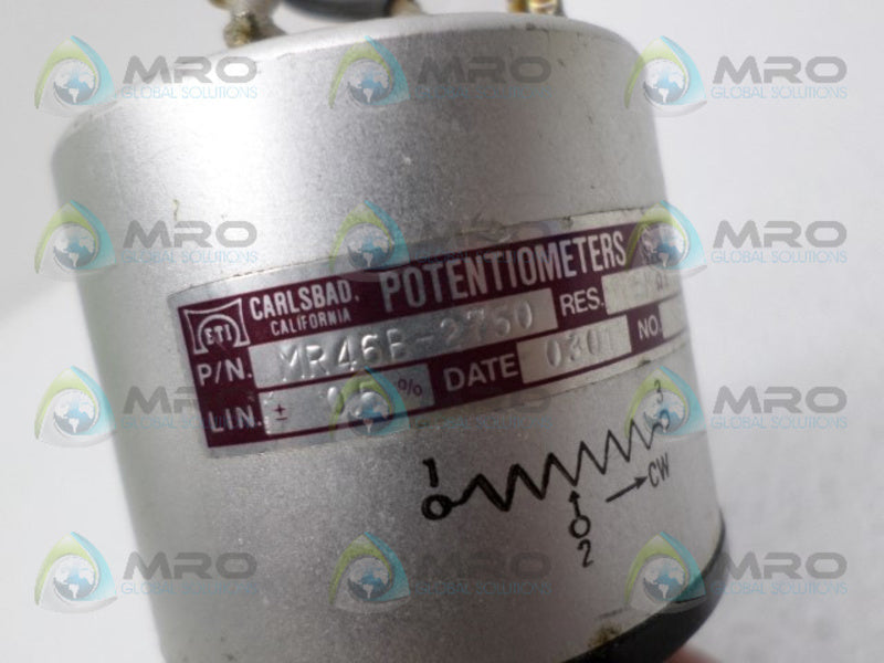 ETI MR46B-2750-5K POTENTIOMETER 5K OHMS UNMP