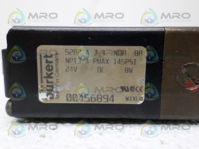 BURKERT 5282A3/4NBRBR 00456894 SOLENOID COIL UNMP