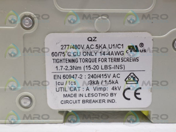 CBI QZD38220 CIRCUIT BREAKER 20A NSNP