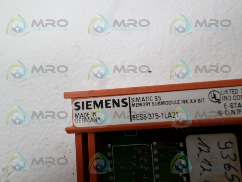 SIEMENS SIMATIC S5 6ES5375-1LA21 MEMORY SUBMODULE NSNP
