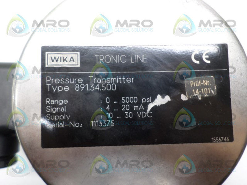 WIKA 891.34.500 PRESSURE TRANSMITTER NSNP
