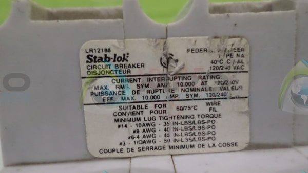 STAB-LOK LR12188 CIRCUIT BREAKER UNMP