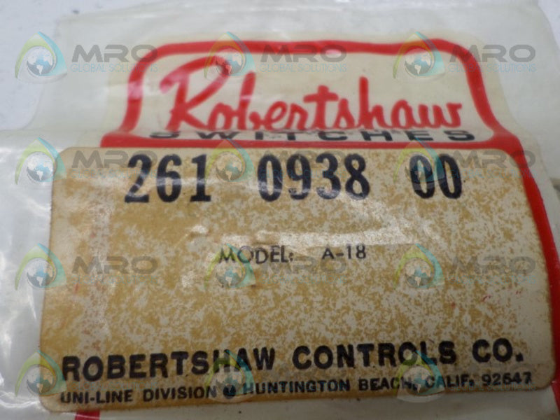 ROBERTSHAW A18 261-0938-00 ACTUATOR KIT  NSNP