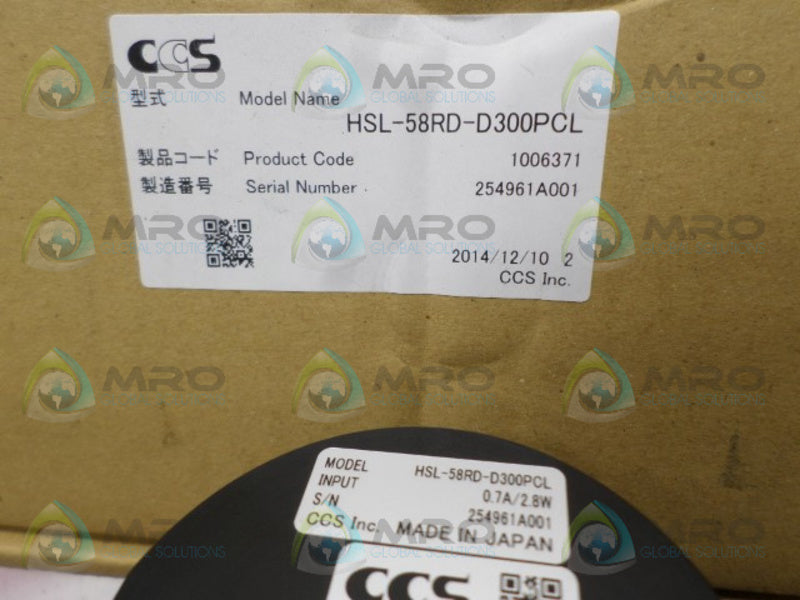 CCS HSL-58RD-D300PCL RED LED HIGH POWER SPOT LIGHT NSMP
