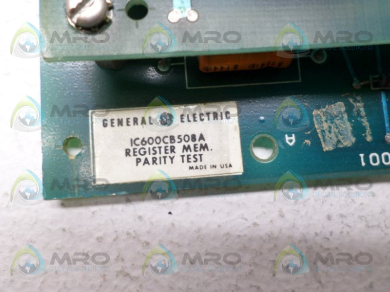 GENERAL ELECTRIC IC600CB508A REGISTER MEMORY PARITY TEST UNMP