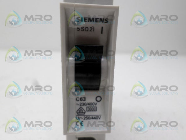 SIEMENS 5SQ2170-0KA63 CIRCUIT BREAKER 63A NSNP