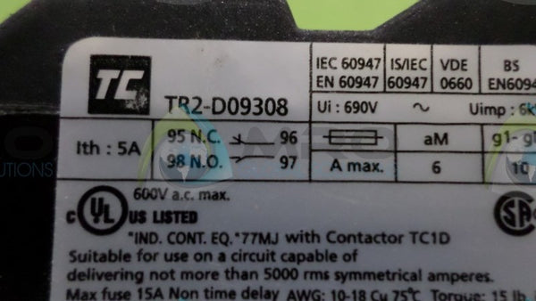 C&S TR2-D09308 RELAY NSNP