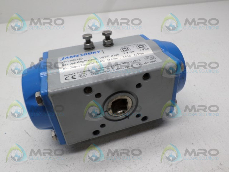JAMESBURY VPVL100DABD DOUBLE ACTING ACTUATOR UNMP