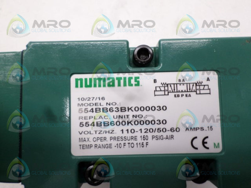 NUMATICS 554BB63BK000030 SOLENOID VALVE NSNP