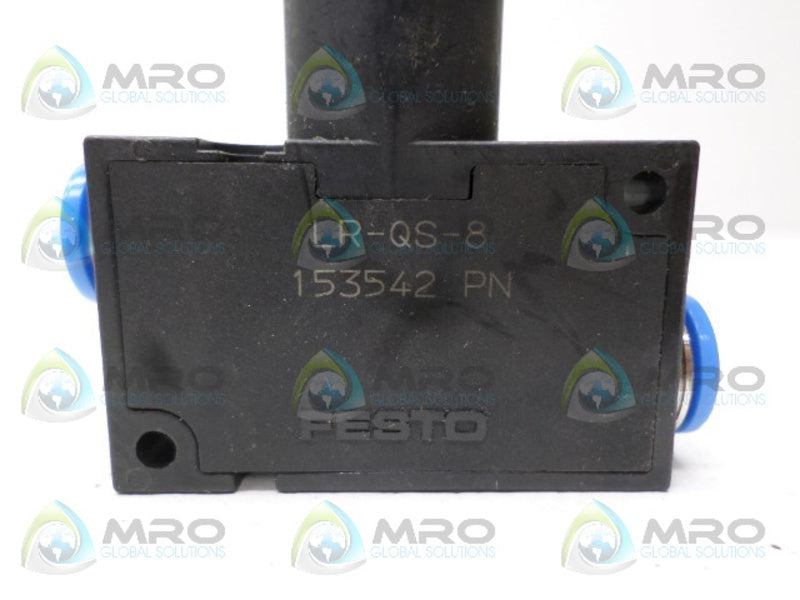 FESTO LR-QS-8 PRESSURE REGULATOR (AS PICTURED) NSNP