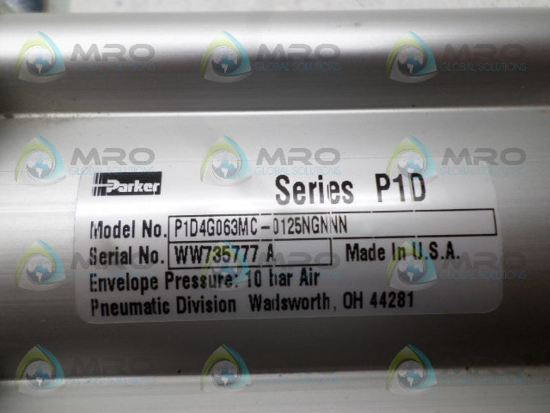 PARKER P1D4G063MC-0125NGNNN PNEUMATIC CYLINDER NSNP