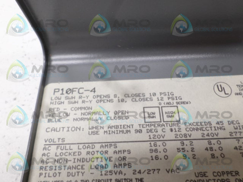 PENN P10FC-4 LOW PRESSURE CONTROL SWITCH UNMP