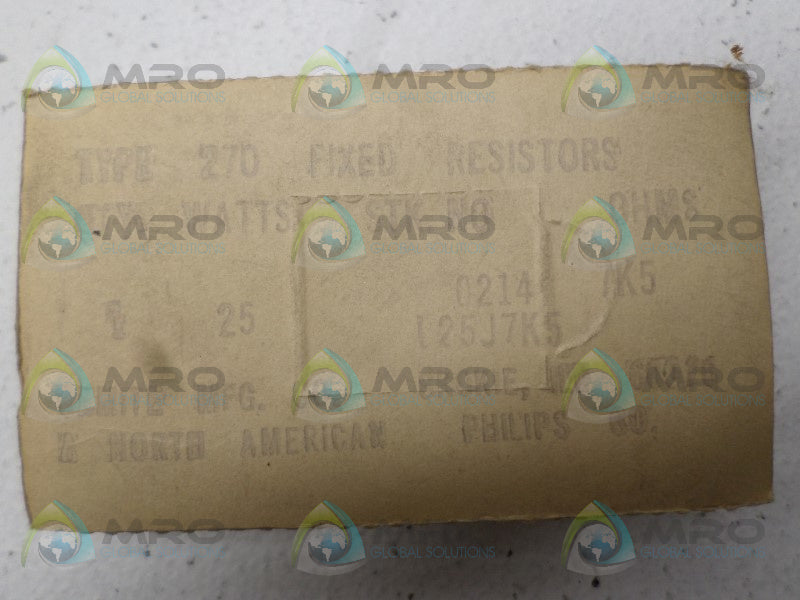 OHMITE 0214 RESISITOR 7500 OHMS  NSMP