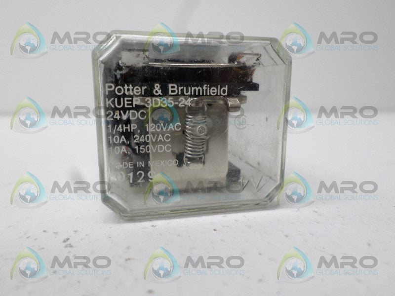 POTTER & BRUMFIELD KUEP-3D35-24 RELAY 24VDC UNMP