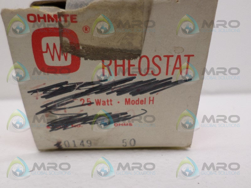 OHMITE 0149 RESISTOR 50 OHMS NSMP