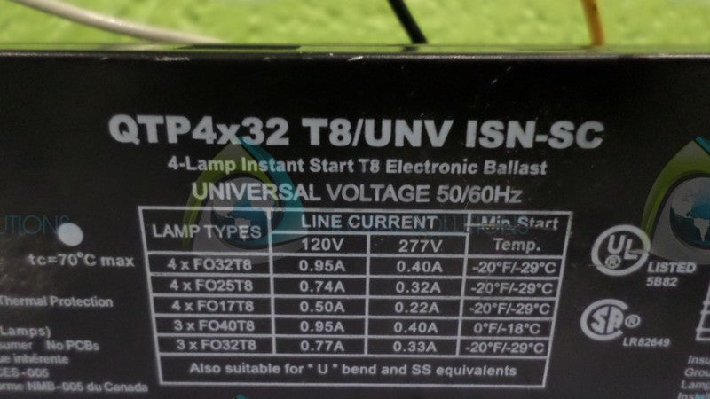 SYLVANIA QTP4X32-T8-UNV-ISN-SC BASSAST UNMP