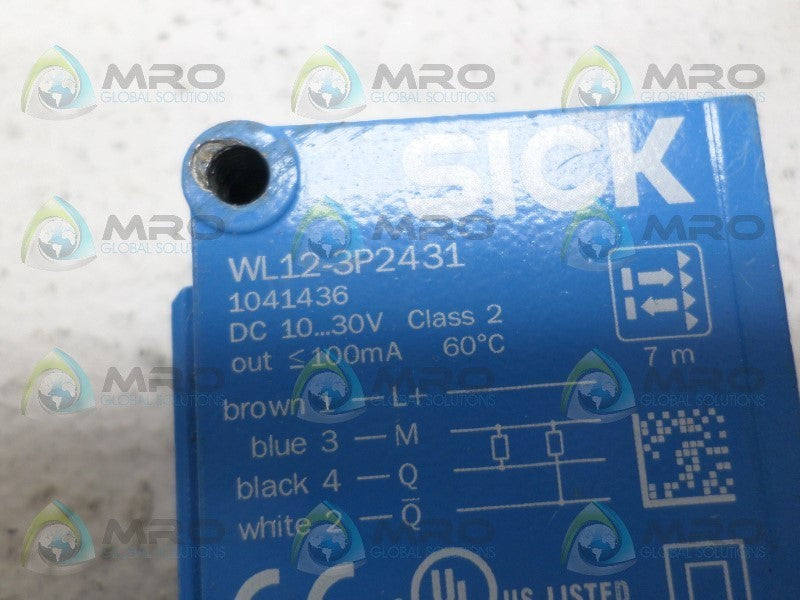 SICK WL12-3P2431 PHOTOELECTRIC SENSOR UNMP