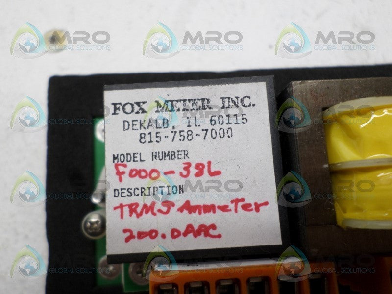 FOXMETER F000-386 DIGITAL PANEL VOLT METER NSNP