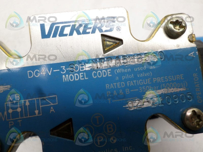 VICKERS DG4V-3-SOB-MFPA5WB60 DIRECTIONAL VALVE NSNP