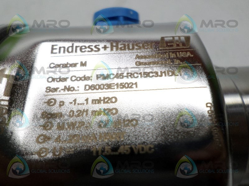 ENDRESS+HAUSER CERABAR M PMC45-RC15C3J1DL1 PRESSURE TRANSMITTER NSNP