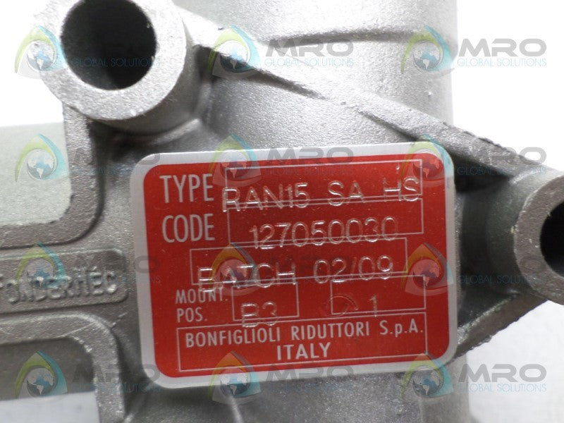 BONFIGLIOLI RAN15SAHS SOLENOID VALVE NSNP