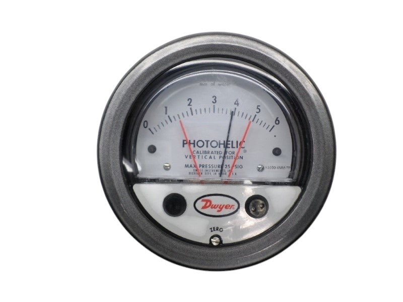 DWYER A3000-6MM-TP PRESSURE GAUGE 0-6MM WC NSNP
