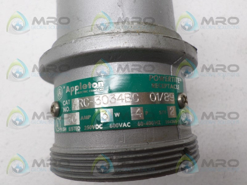 APPLETON ARC-3034BC RECEPTACLE NSNP