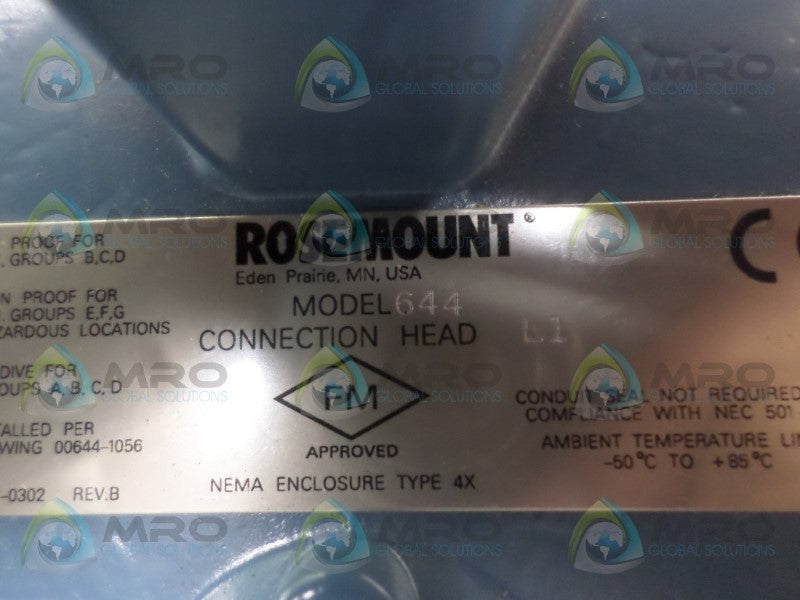 ROSEMOUNT 644-L1 CONNECTION HEAD TEMPERATURE TRANSMITTER NSNP