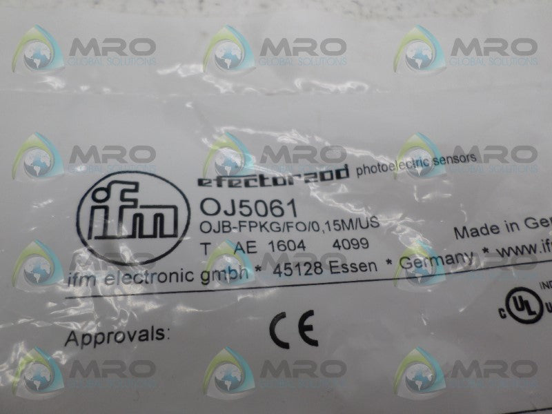 IFM EFECTOR OJ5061 PHOTOELECTRIC SENSOR NSMP