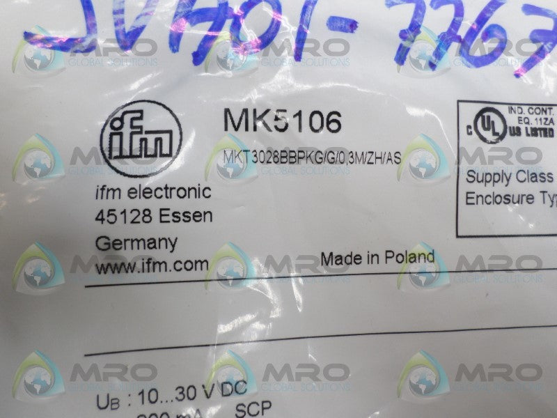 IFM EFECTOR MK5106 MAGNETIC SWITCH NSMP