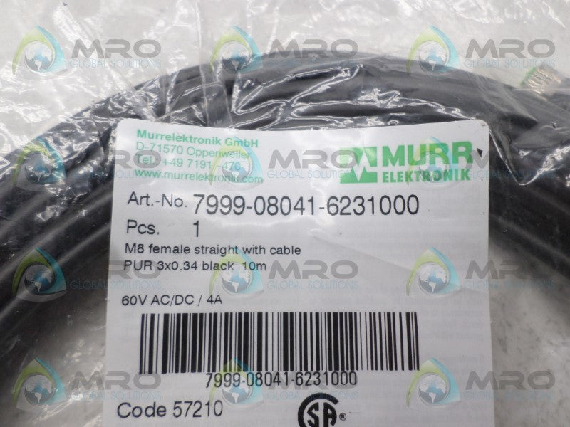 MURR ELEKTRONIK 7999-08041-6231000 CABLE CONNECTOR NSMP