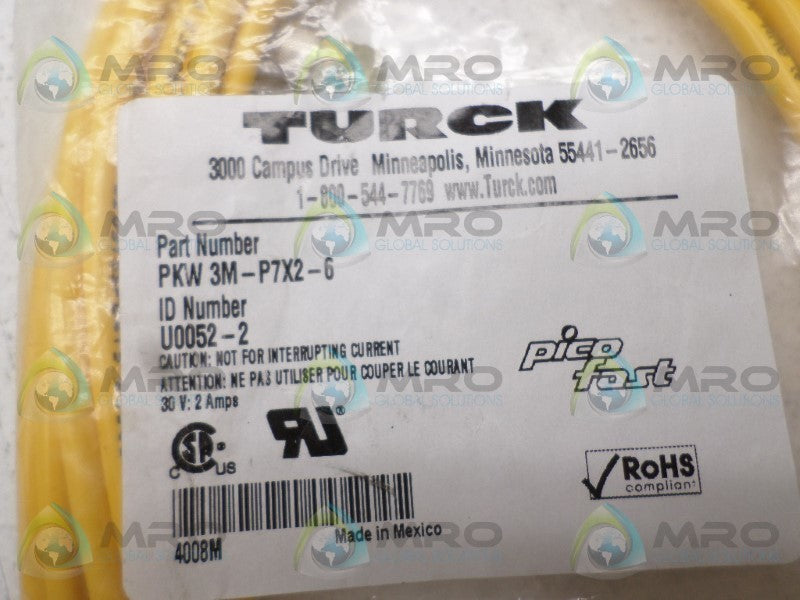TURCK PKW3M-P7X2-6 CABLE CONNECTOR NSMP