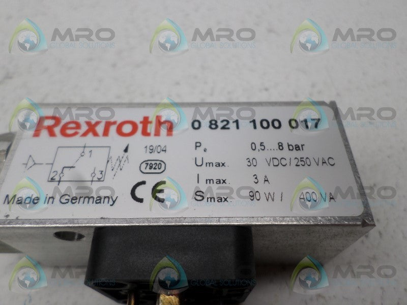 REXROTH 0821100017 PRESSURE SWITCH NSNP