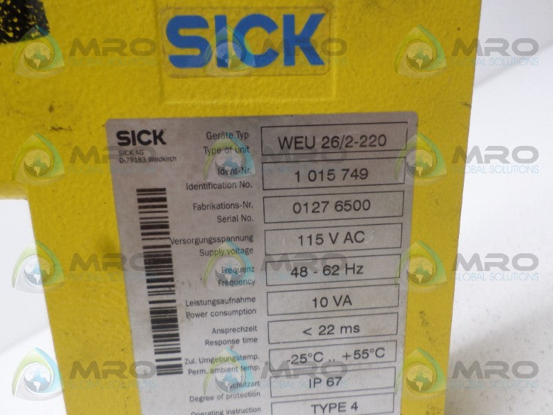 SICK WEU26/2-220 PHOTOELECTRIC SENSOR UNMP