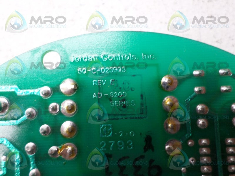 JORDAN CONTROLS AD8210-1739K93-86607-1 50-C-023903 PC BOARD NSNP