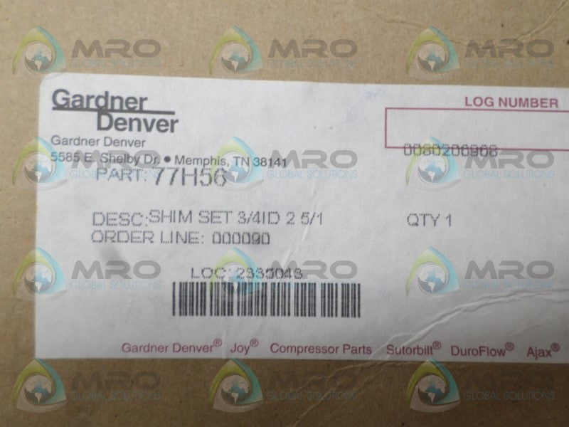 GARDNER DENVER 77H56 SHIM SET NSNP