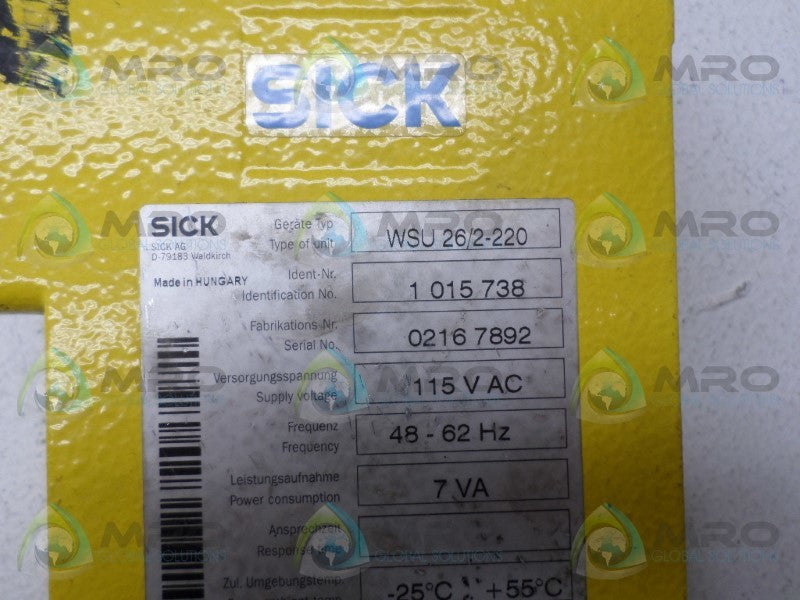 SICK WSU26/2-220 PHOTOELECTRIC SENSOR UNMP