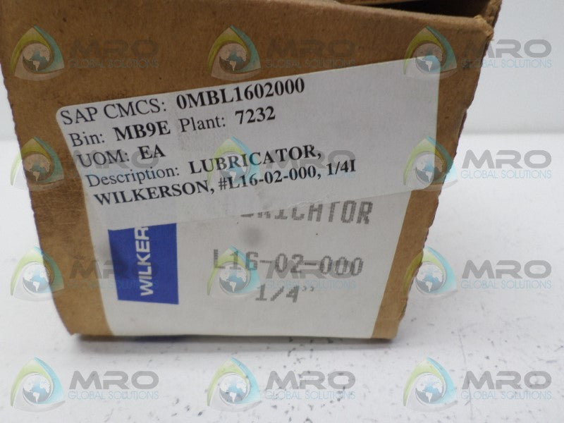 WILKERSON L16-02-000 LUBRICATOR NSMP