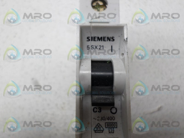 SIEMENS 5SX2103-7 CIRCUIT BREAKER 3A UNMP