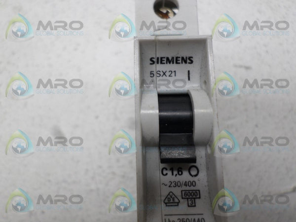 SIEMENS 5SX2115-7 CIRCUIT BREAKER 1.6A UNMP