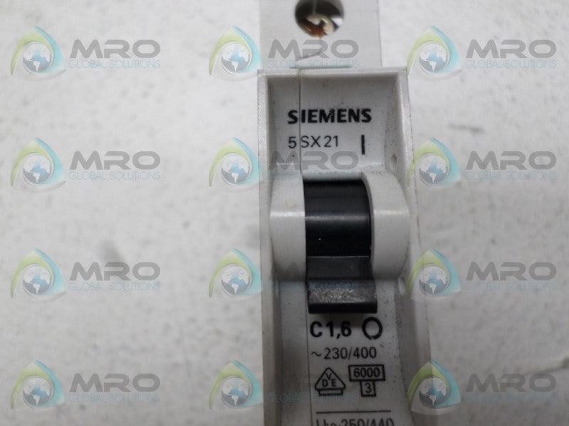 SIEMENS 5SX2115-7 CIRCUIT BREAKER 1.6A UNMP