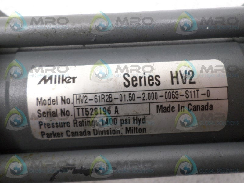 MILLER HV2-61R2B-01.50-2.000-0063-S11T-0 HYDRAULIC CYLINDER UNMP