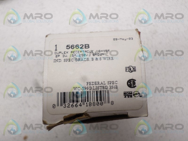 COOPER 5662B RECEPTACLE NSMP
