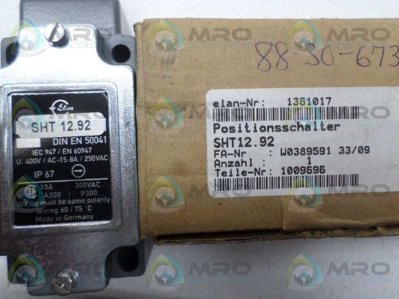 ELAN SHT12.92 LIMIT SWITCH NSMP