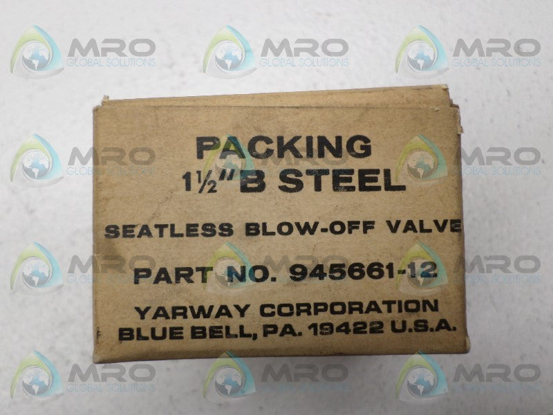 YARWAY 945661-12 SEATLESS BLOW-OFF VALVE NSMP
