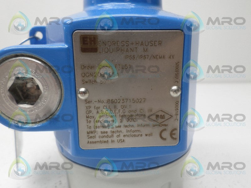 ENDRESS+HAUSER LIQUIPHANT M FTL51-QGN2DB1E5A LEVEL SWITCH NSMP