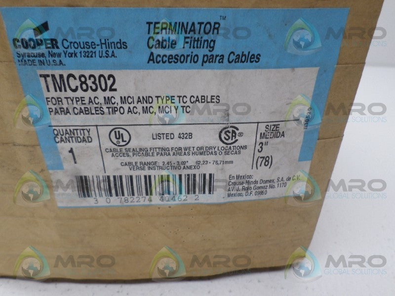CROUSE-HINDS TMC8302 CABLE FITTING NSFS